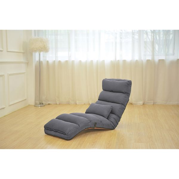 Produktbild: HTI-Living Liegesessel Maribel velvet grau Liegesessel Maribel velvet grau