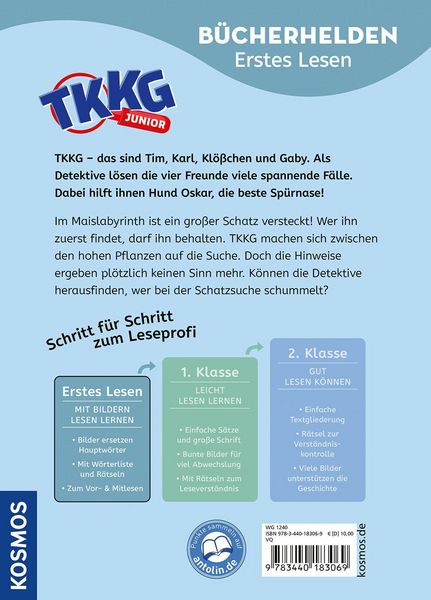Produktbild: TKKG Junior, B&uuml;cherhelden, Erstes Lesen, Schatzsuche im Labyrinth