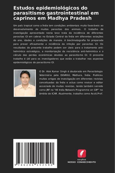 Produktbild: Estudos epidemiol&oacute;gicos do parasitismo gastrointestinal em caprinos em Madhya Pradesh