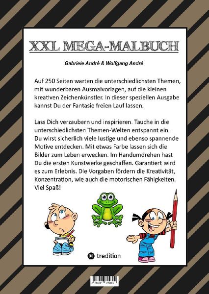 Produktbild: Mega Malbuch - Lustige Motive Zum Ausmalen - Verschiedene Themenwelten - F&ouml;rderung der Kreativit&auml;t