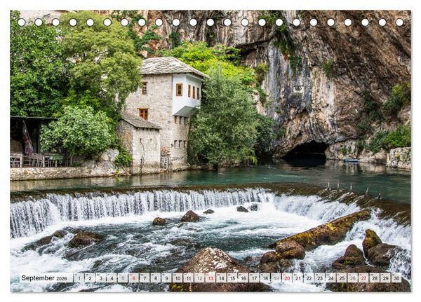 Produktbild: Wasserzauber Bosnien-Herzegowina (Tischkalender 2026 DIN A5 quer), CALVENDO Monatskalender