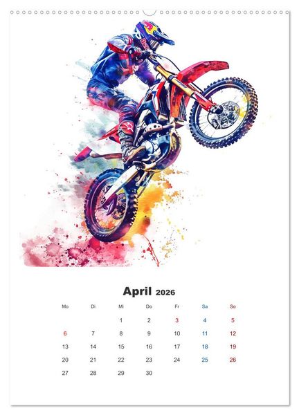 Produktbild: Zweirad Extrem (Wandkalender 2026 DIN A2 hoch), CALVENDO Monatskalender