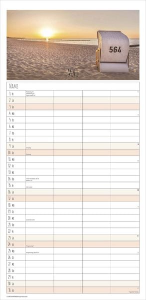 Produktbild: Familienplaner Seeblick 2026 - Familien-Timer 22x45 cm - mit Ferienterminen - 4 Spalten - Wand-Planer - mit vielen Zusatzinformationen - Alpha Edition