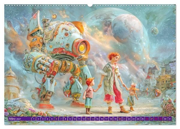 Produktbild: Meine verr&uuml;ckte Welt - Kinderwelten (hochwertiger Premium Wandkalender 2027 DIN A2 quer), Kunstdruck in Hochglanz