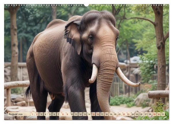 Produktbild: Riesen der Eiszeit &ndash; Ein Jahr voller Mammut Momente (Wandkalender 2026 DIN A2 quer), CALVENDO Monatskalender