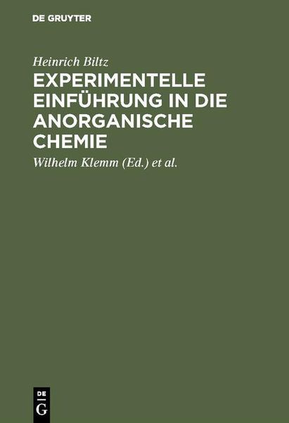 Produktbild: Experimentelle Einf&uuml;hrung in die anorganische Chemie