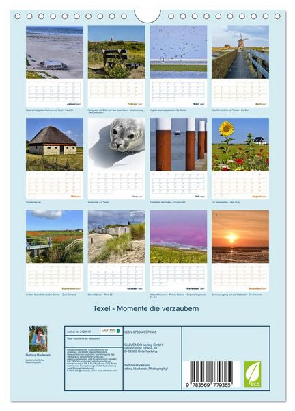 Produktbild: Texel - Momente die verzaubern (Wandkalender 2027 DIN A4 hoch), CALVENDO Monatskalender