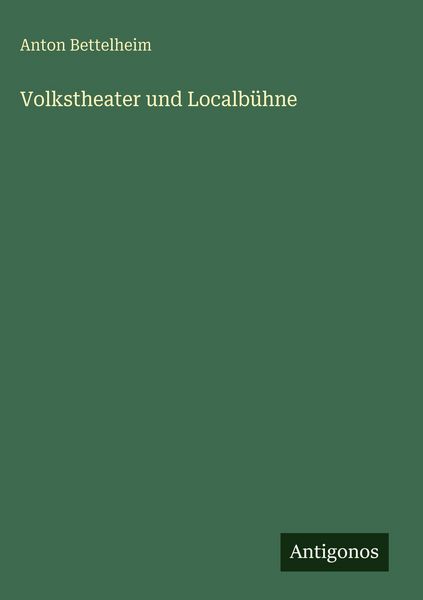 Produktbild: Volkstheater und Localb&uuml;hne