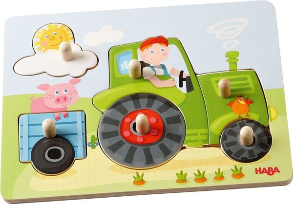 HABA - Greifpuzzle Peters Bauernhof, 6 Teile