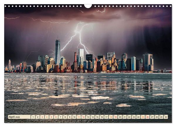 Produktbild: Metropolen - Weltst&auml;dte im Blitzlicht (Wandkalender 2026 DIN A3 quer), CALVENDO Monatskalender