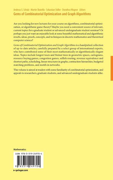 Produktbild: Gems of Combinatorial Optimization and Graph Algorithms
