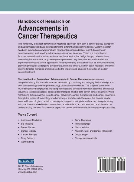 Produktbild: Handbook of Research on Advancements in Cancer Therapeutics