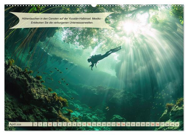 Produktbild: Abenteuerideen f&uuml;r Adrenalin Junkies (Wandkalender 2026 DIN A2 quer), CALVENDO Monatskalender