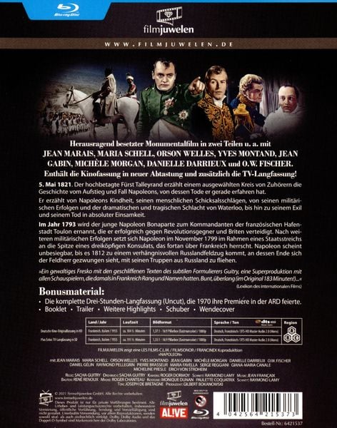 Produktbild: Napoleon - Das legend&auml;re Drei-Stunden-Epos (TV-Langfassung + Kinofassung) (Filmjuwelen)