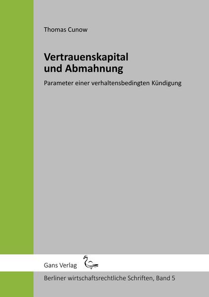 Produktbild: Vertrauenskapital und Abmahnung