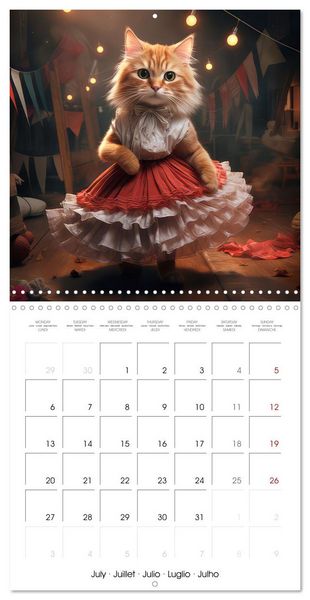 Produktbild: Les chats branch&eacute;s (Calendrier mural carr&eacute; 2026 30x30 cm) Calendrier double avec une page pour vos prises de notes