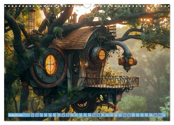 Produktbild: Steampunk Domizile (Wandkalender 2026 DIN A3 quer), CALVENDO Monatskalender