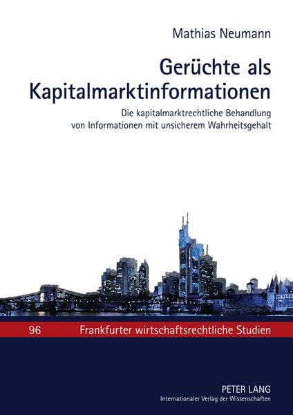 Produktbild: Ger&uuml;chte als Kapitalmarktinformationen