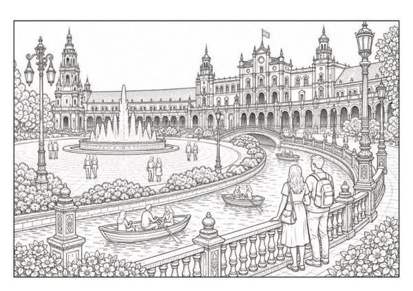 Produktbild: SPANIEN Malbuch f&uuml;r Erwachsene mit 50 wundersch&ouml;nen Ausmalmotiven
