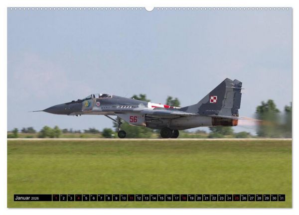 Produktbild: Augenblicke in der Luft: MiG-29 Fulcrum (Wandkalender 2026 DIN A2 quer), CALVENDO Monatskalender