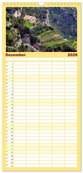 Produktbild: Familienplaner 2026 - Amalfik&uuml;ste und Capri mit 5 Spalten (Wandkalender, 21 x 45 cm) CALVENDO