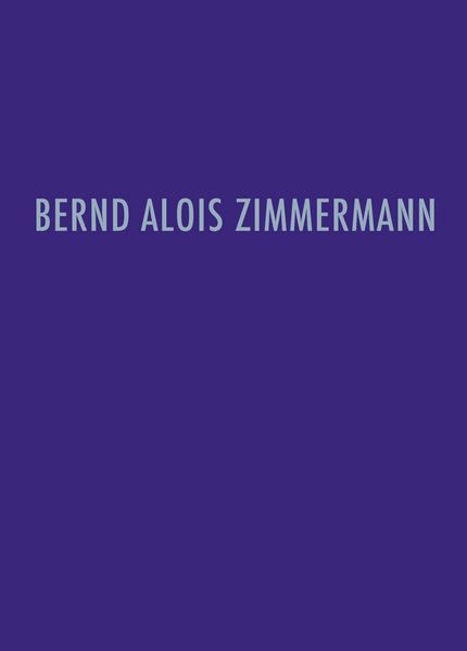 Produktbild: Bernd Alois Zimmermann Werkverzeichnis