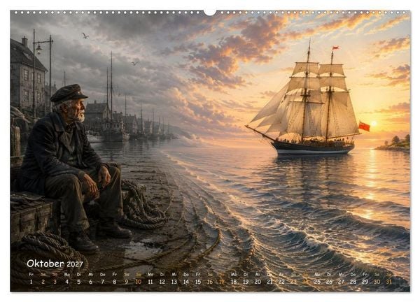 Produktbild: Wenn die Zeit so schnell vergeht,.... dann kommen Erinnerungen und W&uuml;nsche. (Wandkalender 2027 DIN A2 quer), CALVENDO Monatskalender