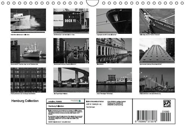 Produktbild: Hamburg Collection (Wandkalender immerw&auml;hrend DIN A4 quer)