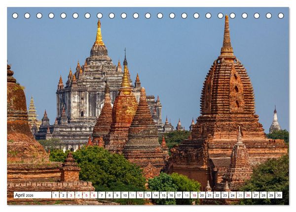 Produktbild: WUNDERVOLLES BAGAN (Tischkalender 2026 DIN A5 quer), CALVENDO Monatskalender