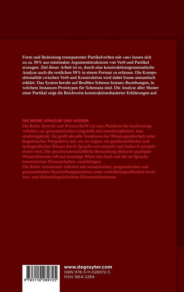 Produktbild: Das System der Partikelverben mit &bdquo;an&ldquo;