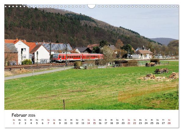 Produktbild: Hessische Nebenbahnen - Unterwegs in Nordhessen (Wandkalender 2026 DIN A3 quer), CALVENDO Monatskalender