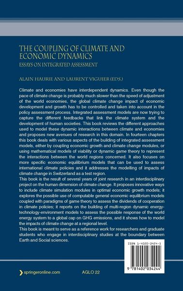 Produktbild: The Coupling of Climate and Economic Dynamics