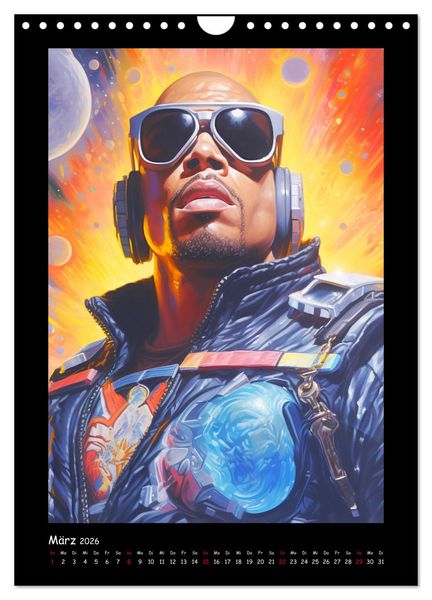 Produktbild: Galaktische Welten. Starke Space Opera-Illustrationen (Wandkalender 2026 DIN A4 hoch), CALVENDO Monatskalender
