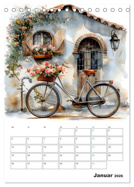 Produktbild: Fahrradpoesie (Tischkalender 2026 DIN A5 hoch), CALVENDO Monatskalender