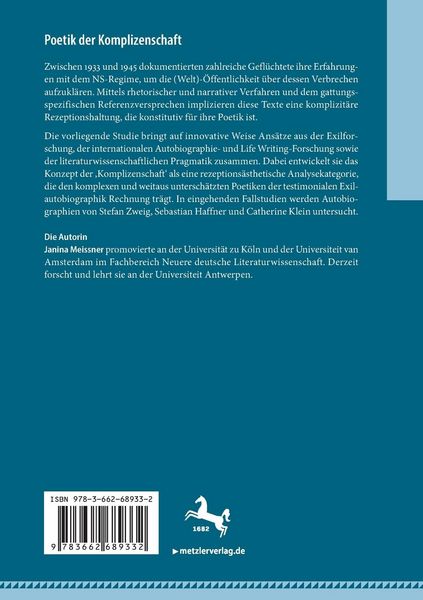 Produktbild: Poetik der Komplizenschaft