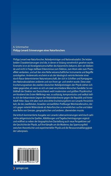 Produktbild: Philipp Lenard: Erinnerungen eines Naturforschers