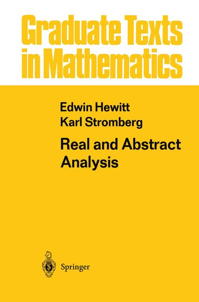 Produktbild: Real and Abstract Analysis