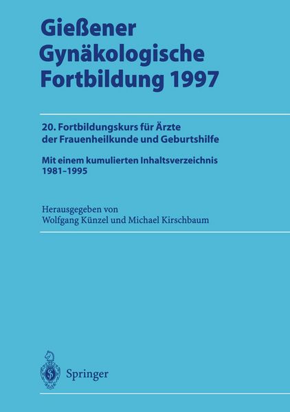 Produktbild: Gie&szlig;ener Gyn&auml;kologische Fortbildung 1997