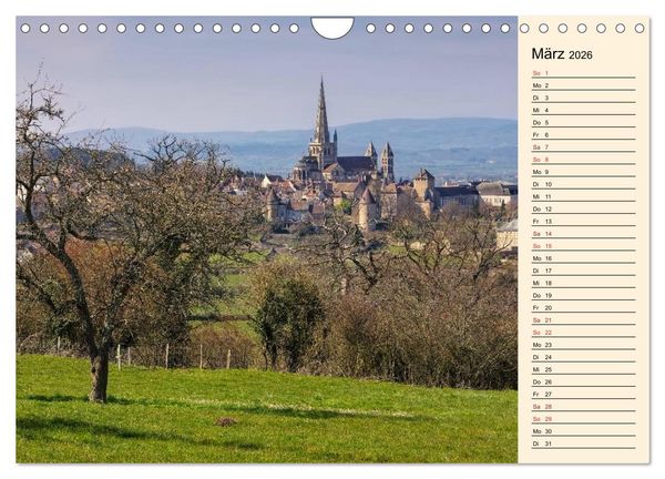 Produktbild: Burgund - Das gr&uuml;ne Herz Frankreichs (Wandkalender 2026 DIN A4 quer), CALVENDO Monatskalender