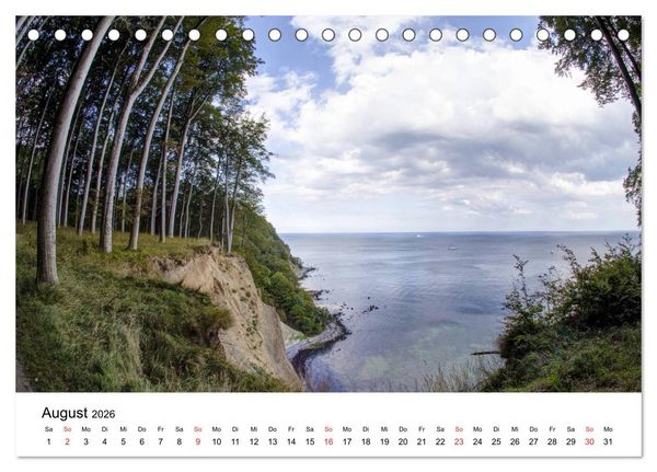 Produktbild: Der Hochuferweg im Jasmund Nationalpark (Tischkalender 2026 DIN A5 quer), CALVENDO Monatskalender