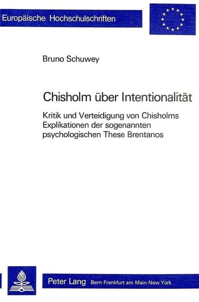 Produktbild: Roderick M. Chisholm &uuml;ber Intentionalit&auml;t
