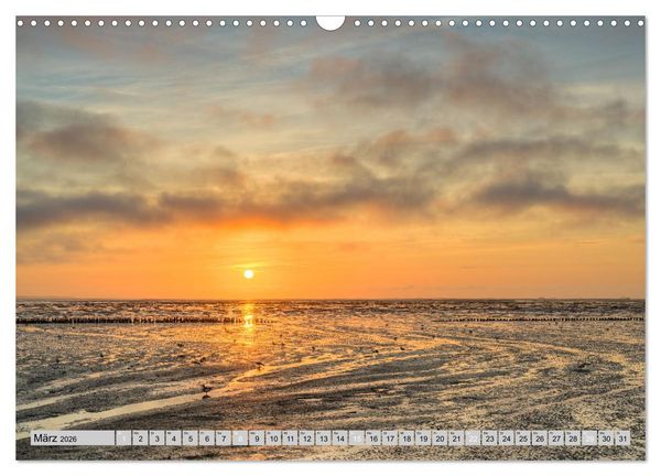 Produktbild: Wundersch&ouml;ne Nordsee - Faszinierende K&uuml;stenlandschaften (Wandkalender 2026 DIN A3 quer), CALVENDO Monatskalender