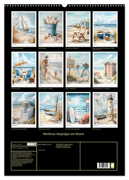 Produktbild: Maritimes Vergn&uuml;gen am Strand (Wandkalender 2026 DIN A2 hoch), CALVENDO Monatskalender