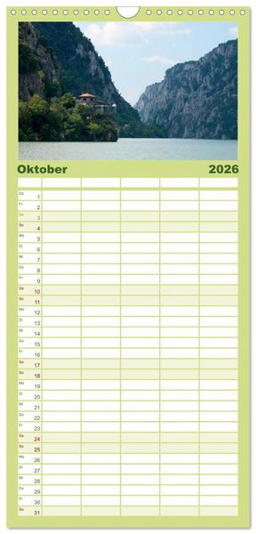 Produktbild: Familienplaner 2026 - Streifz&uuml;ge durch die Walachei mit 5 Spalten (Wandkalender, 21 x 45 cm) CALVENDO