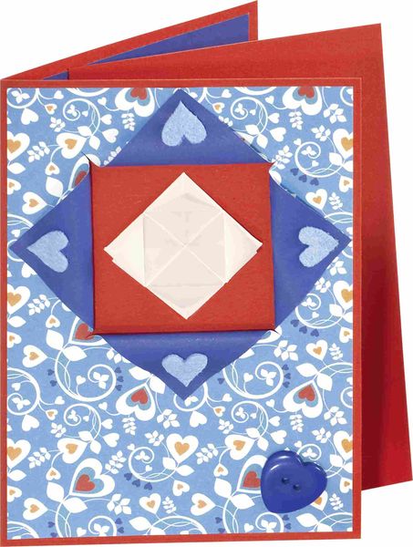 Produktbild: Folia Klappkarten/Doppelkarten f&uuml;r Einladungen, Gl&uuml;ckwunsch- oder Gru&szlig;karten, 10,5x15cm, rot, 5 Karten + Kuverts + Einlagen