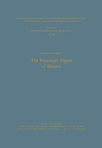 Produktbild: The Ptolemaic Papyri of Homer