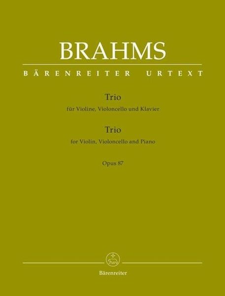 Brahms, J: Trio für Violine, Violoncello und Klavier op. 87