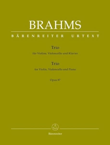 Produktbild: Brahms, J: Trio f&uuml;r Violine, Violoncello und Klavier op. 87
