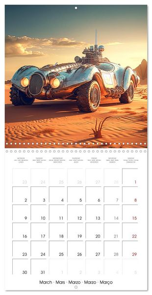 Produktbild: Fantasy desert cars (Wall Calendar 2026 12 &times; 12 Inch) CALVENDO 12 Month Wall Calendar