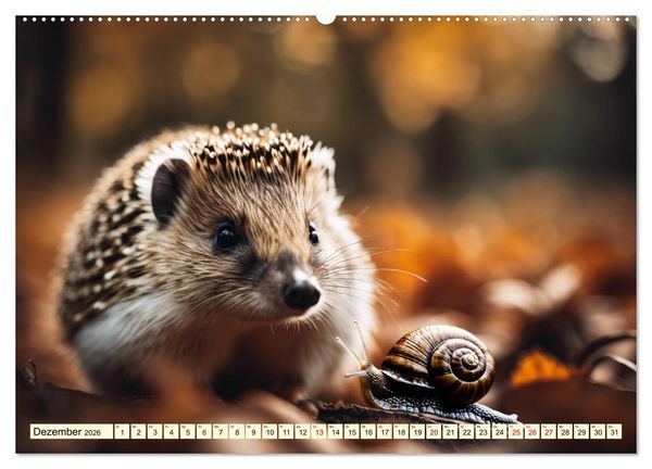 Produktbild: Igel - Wildtier des Jahres 2024 (hochwertiger Premium Wandkalender 2026 DIN A2 quer), Kunstdruck in Hochglanz